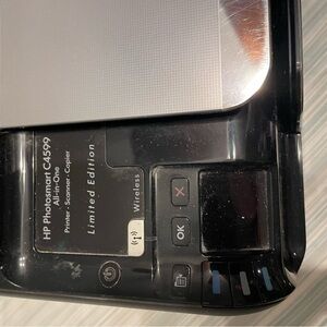 HP Photosmart C4599 Wireless All-in-One Printer - Black and Silver